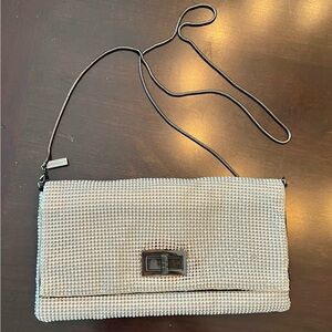 BCBG Maxazria Metallic Silver Clutch